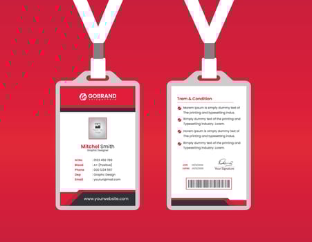 Id card for business modern design vector