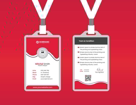 Id card for business modern design vector