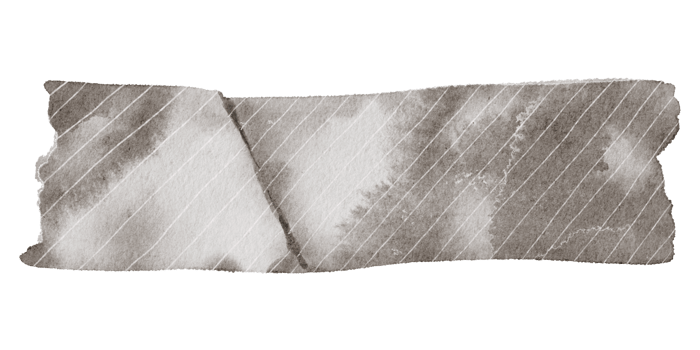 Washi tape watercolor element for decorate png