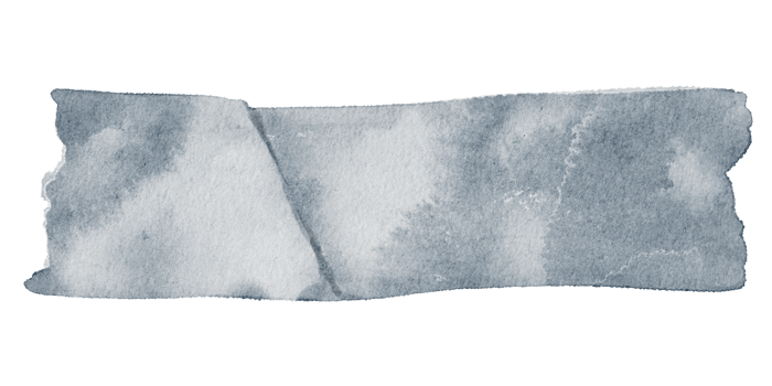 Washi tape watercolor element for decorate png