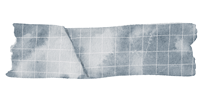 Washi tape watercolor element for decorate png