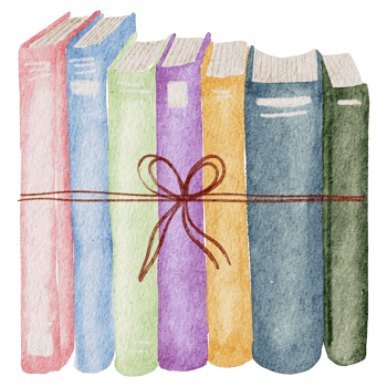 Book hand paint watercolor, Vintage element png