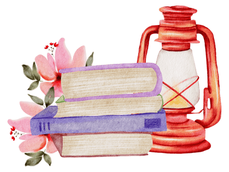 Book hand paint watercolor, Vintage element png