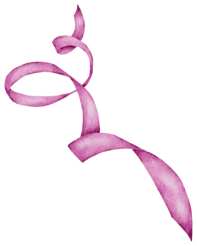 Ribbon bow ornament watercolor clipart png