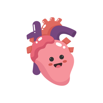 Cute cartoon heart. Heart illustration. png