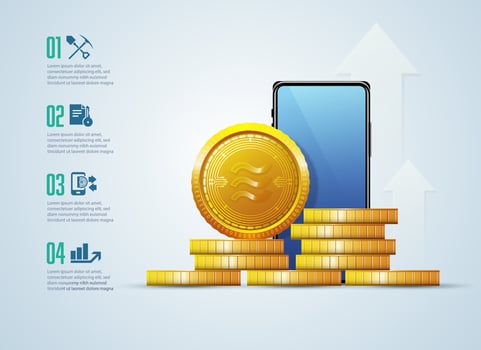 golden Libra infographics vector
