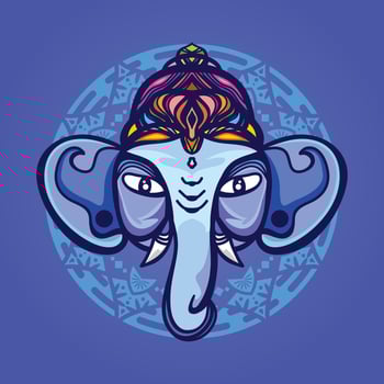 Vector illustration for Indian festival with elegant Ganesha image art