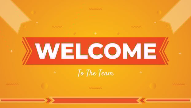 Welcome banner and sign with colorful background design vector