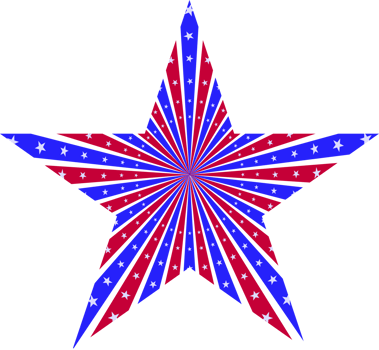 American flag symbol star shape badge buttons patriot freedom abstract background illustration png