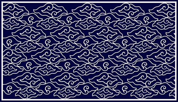 megamendung batik seamless pattern vector art