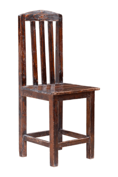 wooden chair isolated with clipping path png