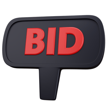 3d rendering black board bid isolated png