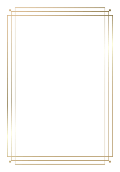 Golden vintage style frame border design png