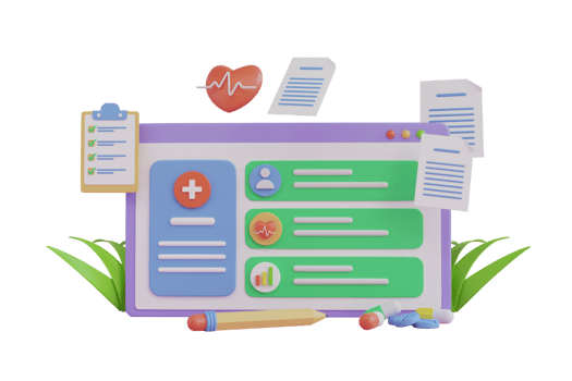 3D Health insurance icon concept. Life insurance, family health care protection.Healthcare, finance and medical service.3D Rendering. png