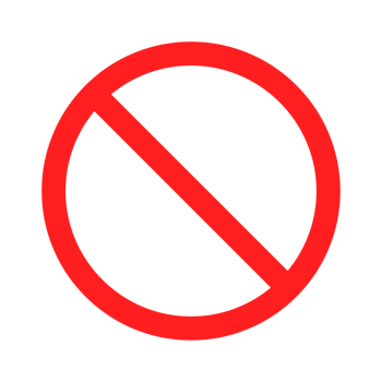 Prohibition symbol. Warning is prohibited from entering. Circle red warning icon. Not allowed Sign. Illustration of traffic sign in flat style. Transparent background. Png illustration