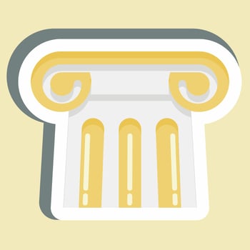 Sticker Antiquity. suitable for education symbol. simple design editable. design template vector. simple illustration vector