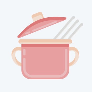 Icon Spaghetti. suitable for education symbol. flat style. simple design editable. design template vector. simple illustration vector