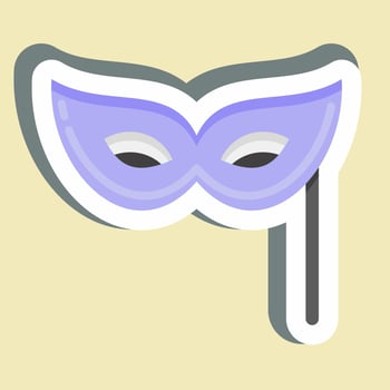 Sticker Masquerade. suitable for education symbol. simple design editable. design template vector. simple illustration vector
