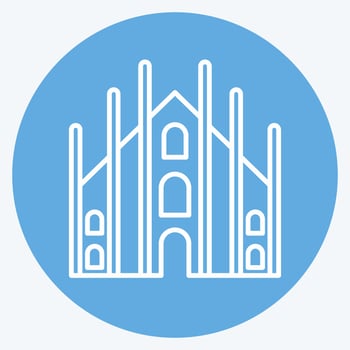 Icon Milan. suitable for education symbol. blue eyes style. simple design editable. design template vector. simple illustration vector