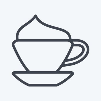 Icon Cappucino. suitable for education symbol. line style. simple design editable. design template vector. simple illustration vector