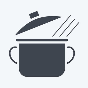 Icon Spaghetti. suitable for education symbol. glyph style. simple design editable. design template vector. simple illustration vector