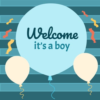 baby card boy vector