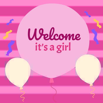 baby card girl vector