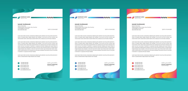 Letterhead Template Design vector