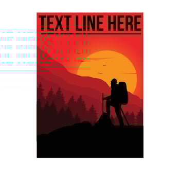 travel on the mountain vector