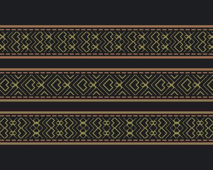 ornament style ethnic seamless borders set vector