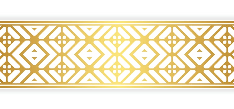 Elegant golden ornamental border template vector