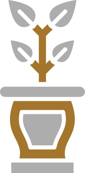 Plant Pot Icon Style vector