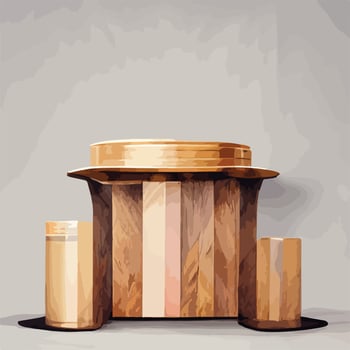 marble mock up, show cosmetic product display, Podium, stage pedestal or platform. 3d vector Abstract minimal ,scene geometric, forms, wood podium white background
