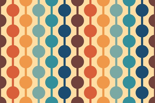 colorful retro rainbow circles seamless pattern vector