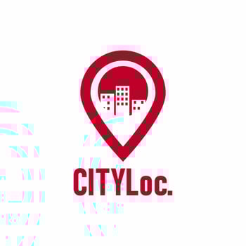 vector design city location logo illustration