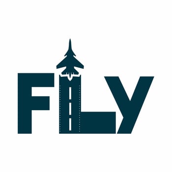 airplane illustration with scenery, suitable for travel logos, hotels, planes vector
