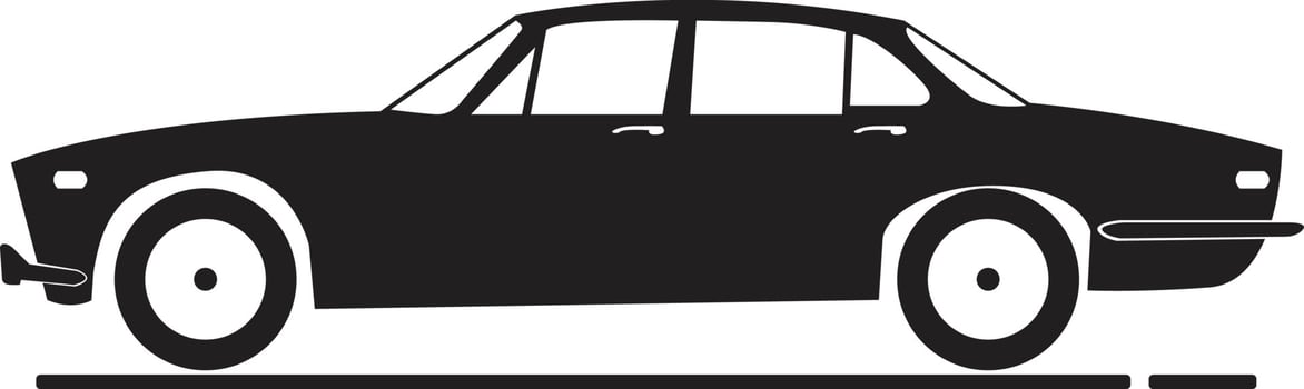 simple vintage and unique car silhouette vector