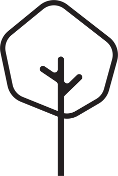 Simplicity tree drawing flat design. png
