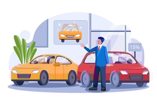 Male car agent Illustration concept on white background vector