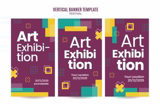 Festival Web Banner for Social Media Vertical Poster, banner, space area and background vector