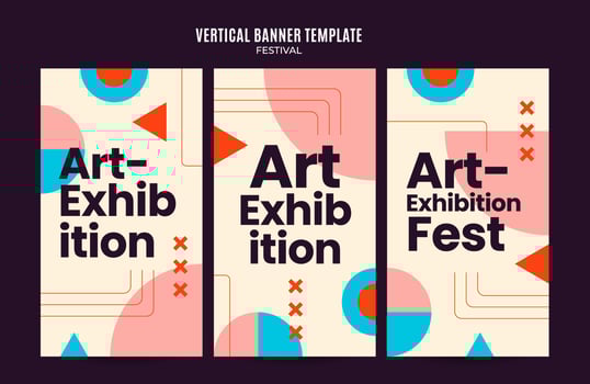 Festival Web Banner for Social Media Vertical Poster, banner, space area and background vector