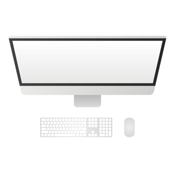 Computer or PC desktop, computer desktop with keyboard and mouse. png