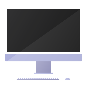 Computer or PC desktop, computer desktop with keyboard and mouse. png