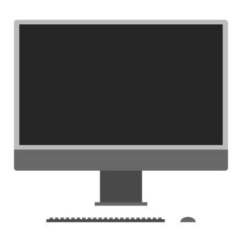 Computer or PC desktop, computer desktop with keyboard and mouse. png