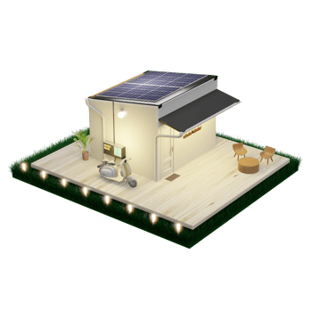 House roof with solar panels Smart home power system solar cells energy saving homes solar energy 3d illustration png