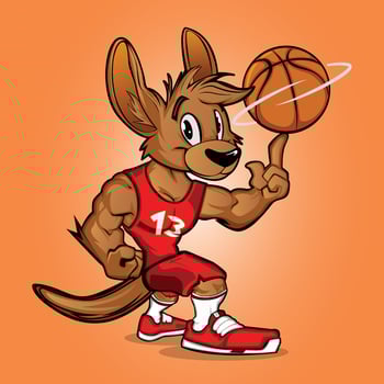 Kangro football player illustration vector