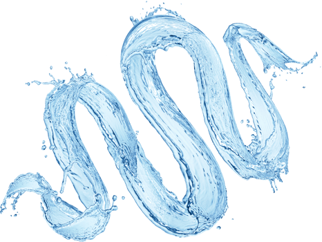 Water splash isolated with clipping path png