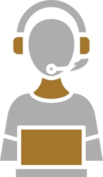 Customer Support Icon Style vector