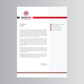 Clean Letterhead Template. Free Download vector