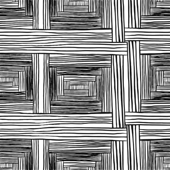 The geometric pattern by stripes . Seamless vector background. Black and white texture. Graphic modern pattern. Vector illustration